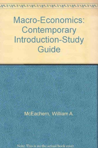 Imagen de archivo de Macroeconomics: A Contemporary Introduction (Study Guide) a la venta por BookHolders