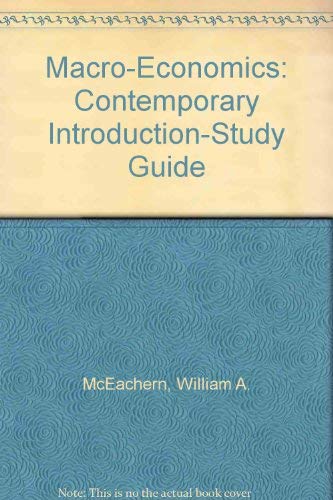 Stock image for Study Guide (Macro) for Economics: A Contemporary Introduction for sale by HPB-Red