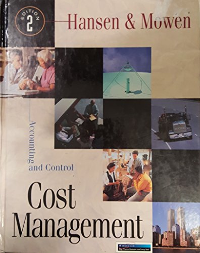 Beispielbild fr Cost Management: Accounting And Control zum Verkauf von Wonder Book