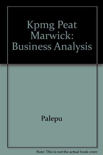 Stock image for KPMG Peat Marwick Edition: Business Analysis and Valuation Using Financi for sale by Hawking Books