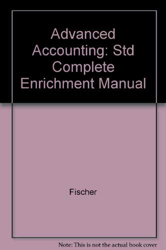Imagen de archivo de Advanced Accounting: Std Complete Enrichment Manual a la venta por Ergodebooks