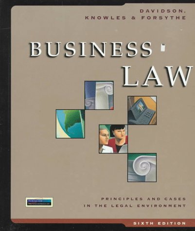 Imagen de archivo de Business Law: Principles and Cases in the Legal Environment a la venta por Goodwill Books