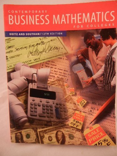 Stock image for Contemporary Business Mathematics for Colleges for sale by HPB-Red