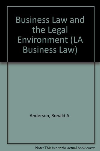 9780538868990: Business Law and the Legal Environment (LA Business Law S.)