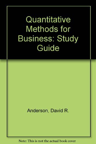 9780538876056: Quantitative Methods for Business: Study Guide