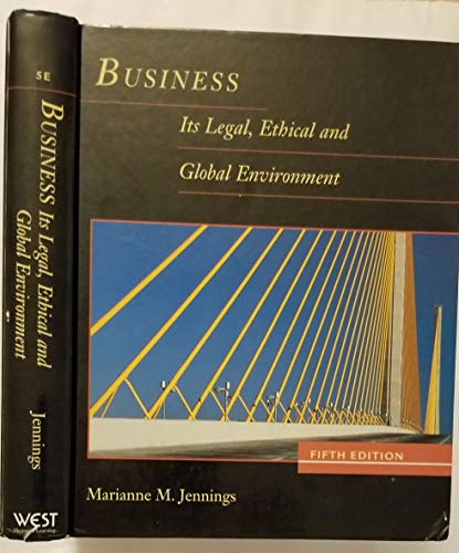 Beispielbild fr Business : Its Legal, Ethical and Global Environment zum Verkauf von Better World Books: West