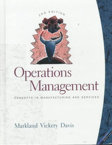 Stock image for Operations Management: Concepts in Manufacturing and Services and Study Guide for sale by Bramble Ridge Books