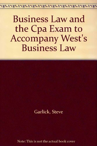Stock image for Business Law and the CPA Exam for sale by dsmbooks