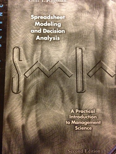 Beispielbild fr Spreadsheet Modeling and Decision Analysis: A Practical Introduction to Management Science zum Verkauf von Mispah books