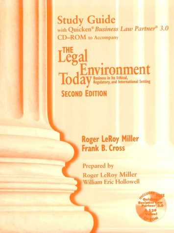 Imagen de archivo de Study Guide with Quicken Business Law Partner 2.0 CD-ROM for Legal Environment Today a la venta por SecondSale