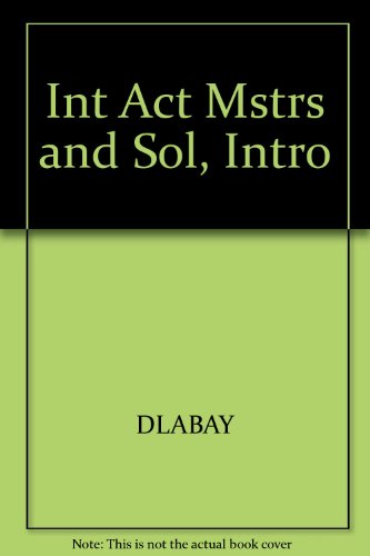 Int Act Mstrs and Sol, Intro (9780538971324) by DLABAY