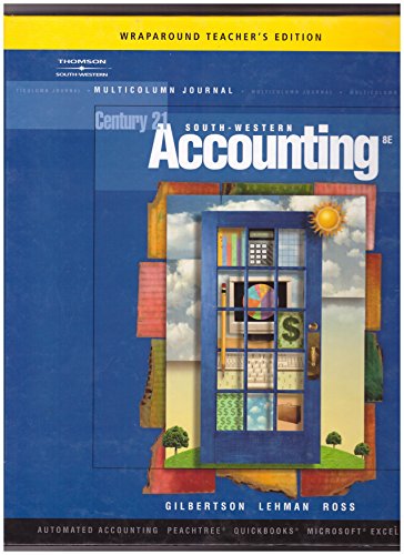 Stock image for Century 21 South - Western Accounting (Wraparound Teacher's Edition) for sale by ThriftBooks-Atlanta