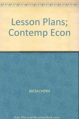 Stock image for Lesson Plans; Contemp Econ by MCEACHERN for sale by Nationwide_Text