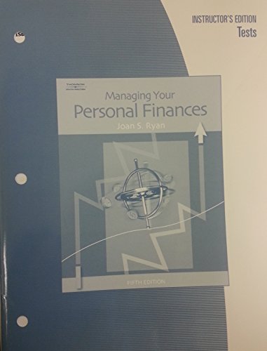 Imagen de archivo de Thomson Managing your Personal Finances Fifth Edition. (Paperback) a la venta por Allied Book Company Inc.