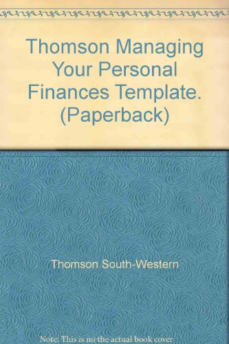 Stock image for Thomson Managing Your Personal Finances Template for sale by RiLaoghaire