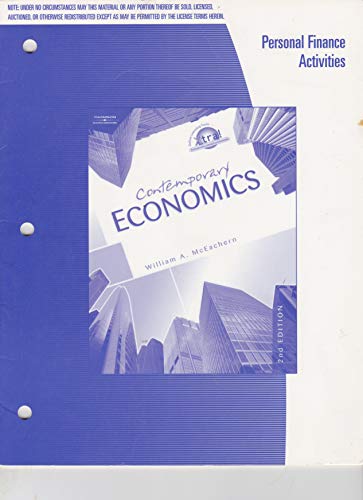 Imagen de archivo de Personal Finance Activities (Contemporary Economics) a la venta por Nationwide_Text