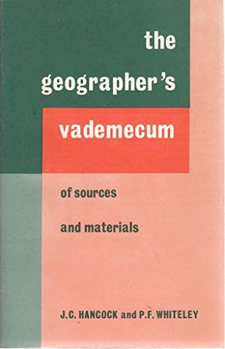 Imagen de archivo de The Geographer's Vademecum: Of Sources and Materials a la venta por Anybook.com
