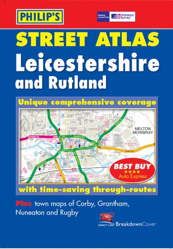 Stock image for Philip's Street Atlas Leicestershire (Philip's Street Atlases) for sale by Goldstone Books
