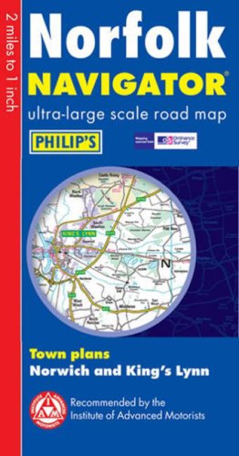 9780540088799: Philip's Navigator Road Map Norfolk (Philip's Road Atlases & Maps)