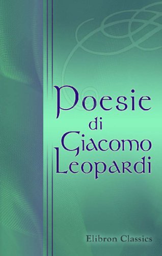 Poesie di Giacomo Leopardi (9780543730312) by Leopardi, Giacomo