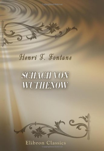 Stock image for Schach von Wuthenow for sale by Revaluation Books