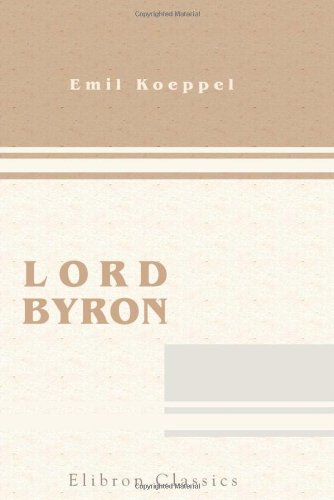 Imagen de archivo de Lord Byron (German Edition) a la venta por Revaluation Books