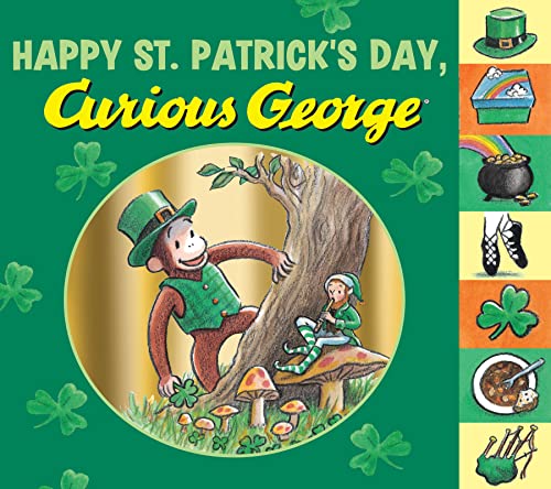 Stock image for Happy St. Patrick's Day, Curious George tabbed board book for sale by SecondSale