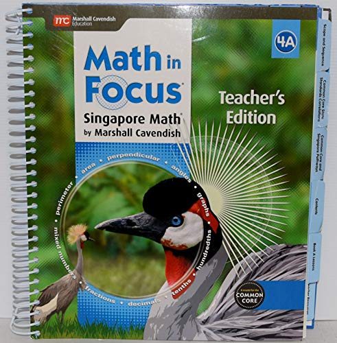 Beispielbild fr Math in Focus: Singapore Math: Teacher Edition, Book A Grade 4 2015 zum Verkauf von Better World Books
