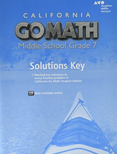 Imagen de archivo de Go Math! California, Grade 7 (Holt McDougal Go Math!) a la venta por Front Cover Books