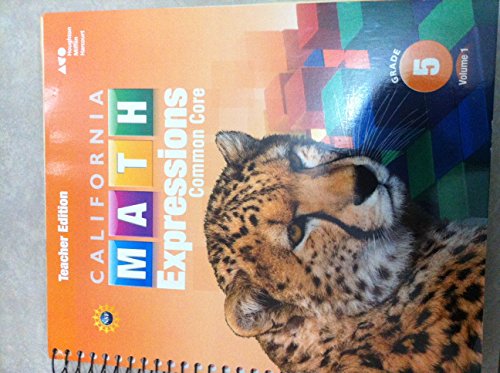 9780544210738: Houghton Mifflin Harcourt Math Expressions California: Teacher Edition, Volume 1 Grade 5 2015