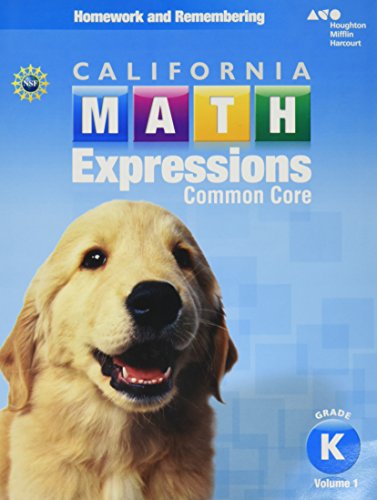 9780544211292: Math Expressions California, Grade K: Homework and Remembering Workbook (1)