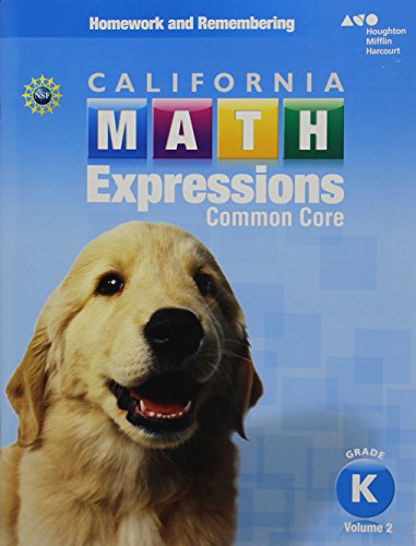 Stock image for Homework and Remembering Workbook, Volume 2 Grade K (Houghton Mifflin Harcourt Math Expressions) for sale by Jenson Books Inc