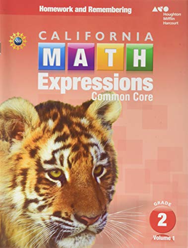 Stock image for Houghton Mifflin Harcourt Math Expressions California: Homework and Remembering Workbook, Volume 1 Grade 2 for sale by SecondSale