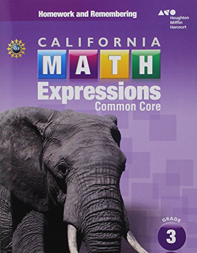 Stock image for Houghton Mifflin Harcourt Math Expressions: Homework and Remembering Workbook, Volume 1 Grade 3 for sale by SecondSale