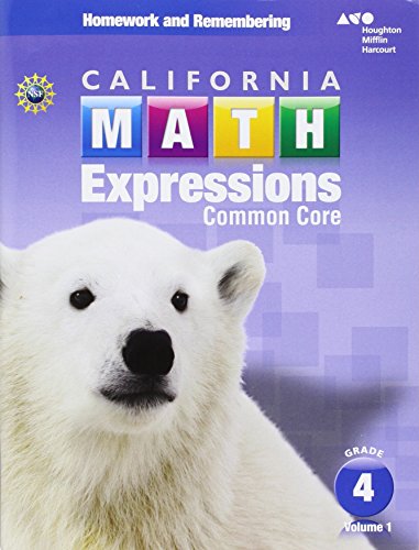 9780544211377: Houghton Mifflin Harcourt Math Expressions: Homework and Remembering Workbook, Volume 1 Grade 4
