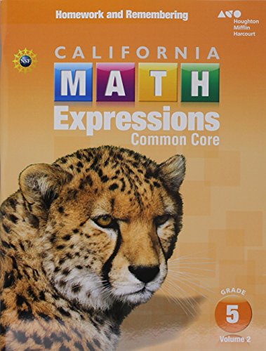 homework and remembering grade 3 volume 1 Stock image for Homework and Remembering Workbook, Volume 2 Grade 5 (Houghton Mifflin Harcourt Math Expressions) for sale by OwlsBooks