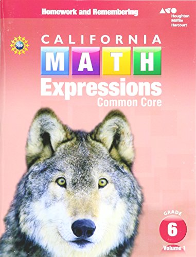 Stock image for Homework and Remembering Workbook, Volume 1 Grade 6 (Houghton Mifflin Harcourt Math Expressions) for sale by Zoom Books Company