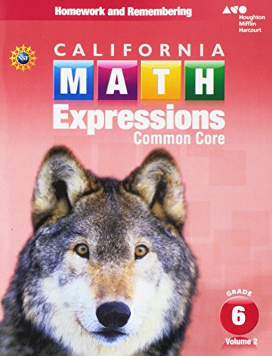 Stock image for Homework and Remembering Workbook, Volume 2 Grade 6 (Houghton Mifflin Harcourt Math Expressions) for sale by HPB-Red