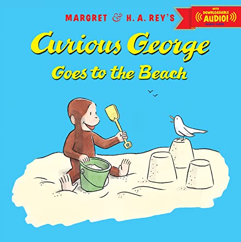 9780544250017: Curious George Goes to the Beach with downloadable audio
