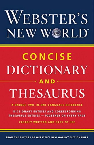 Imagen de archivo de Webster's New World Concise Dictionary and Thesaurus a la venta por Wonder Book
