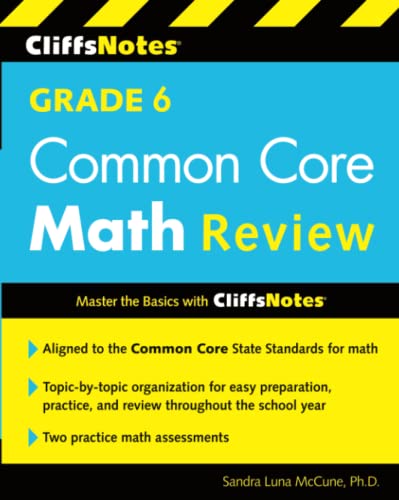 Beispielbild fr CliffsNotes Grade 6 Common Core Math Review zum Verkauf von Wonder Book