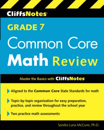 Imagen de archivo de CliffsNotes Grade 7 Common Core Math Review (Cliffnotes) a la venta por SecondSale