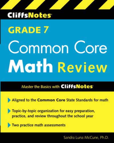 Stock image for CliffsNotes Grade 7 Common Core Math Review (Cliffnotes) for sale by SecondSale