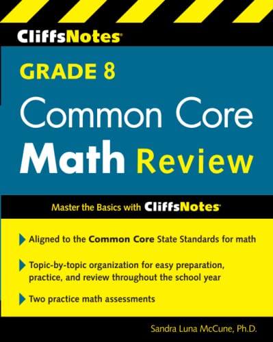 Imagen de archivo de CliffsNotes Grade 8 Common Core Math Review (Quick Review) a la venta por SecondSale