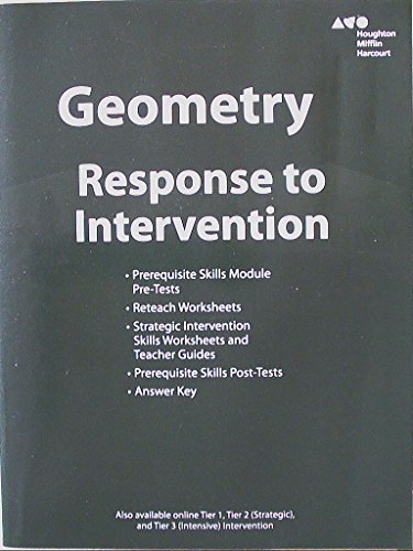 Beispielbild fr Geometry: Response to Intervention Blackline Masters zum Verkauf von HPB-Red