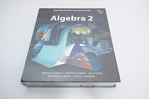 9780544385924: Algebra 2 Teacher Edition with Solution Key Hardcover