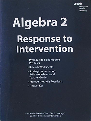 Beispielbild fr Blackline Master's Algebra 2: Response to Intervention zum Verkauf von HPB-Red
