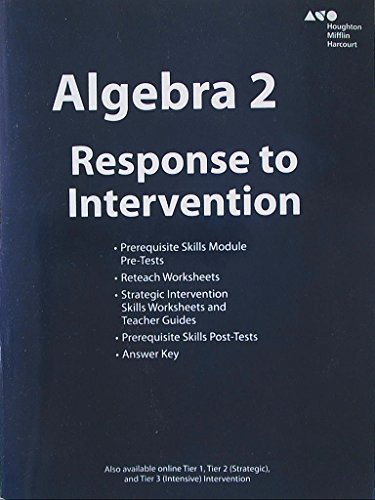 Imagen de archivo de Blackline Master's Algebra 2: Response to Intervention a la venta por HPB-Red