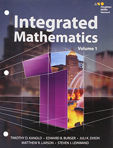 Beispielbild fr Hmh Integrated Math 1 : Interactive Student Edition Volume 1 (Consumable) 2015 zum Verkauf von Better World Books