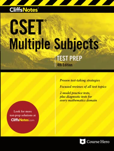 Stock image for CliffsNotes CSET Multiple Subjects: Fourth Edition, Revised (CliffsNotes Test Prep) for sale by BooksRun